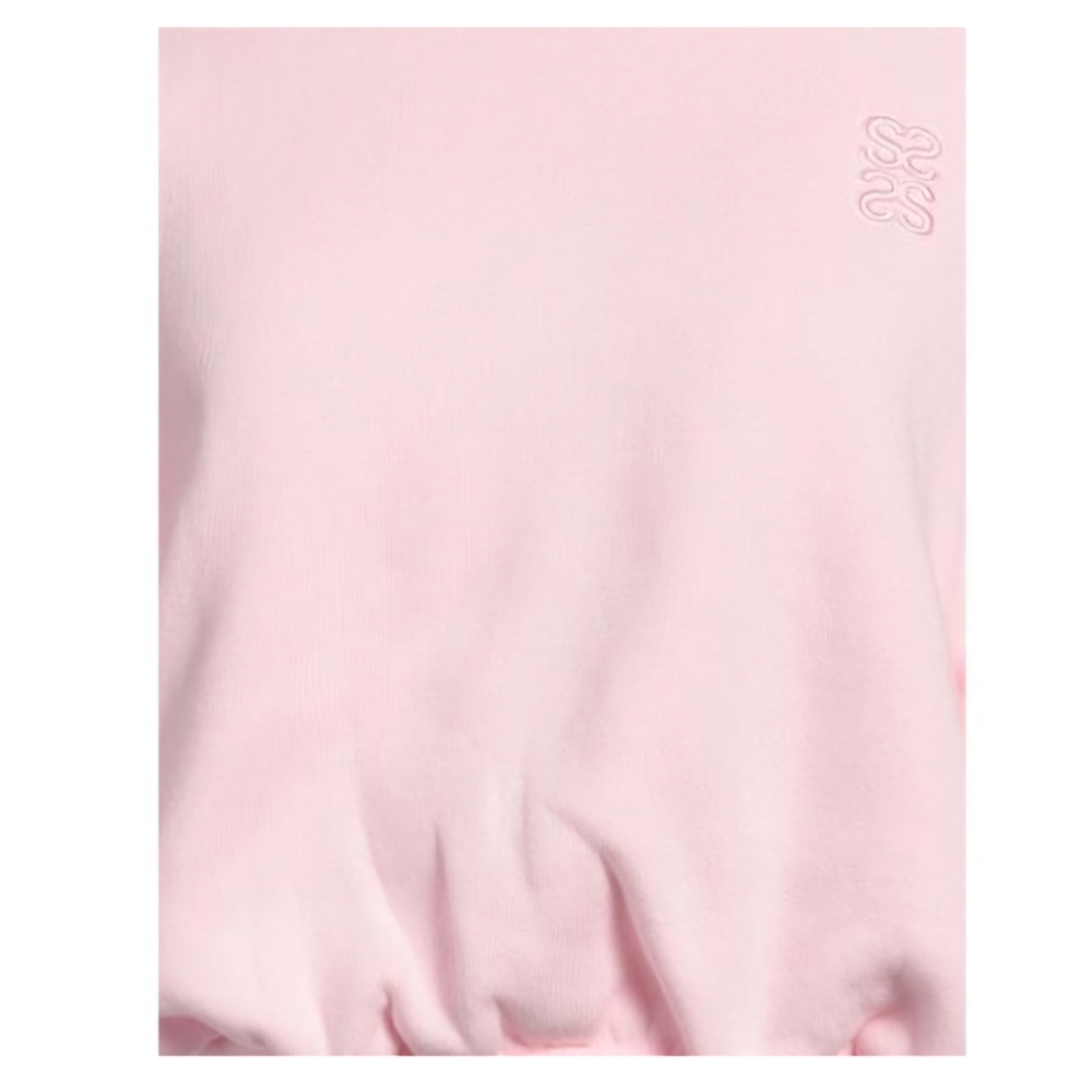 Sandro Paris 'Jiya' Light Pink Cropped Sweatshirt - Picture 5 of 12